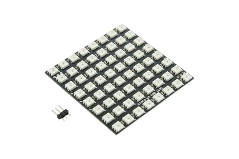 Раскройте творческий потенциал с помощью светодиодной матрицы RGB 8x8 — 16777216 цветов!