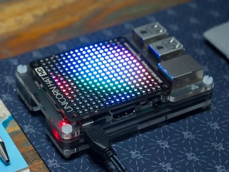 Pimoroni Unicorn HAT HD — 256 светодиодных пикселей RGB в матрице 16x16