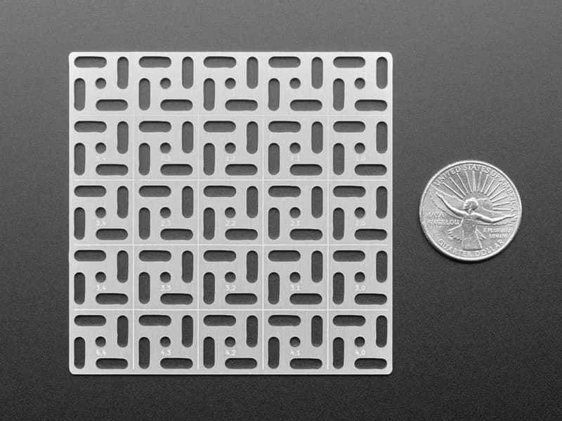 Алюминиевая монтажная решетка Adafruit Swirly для печатных плат 5x5 с шагом 0,1 дюйма
