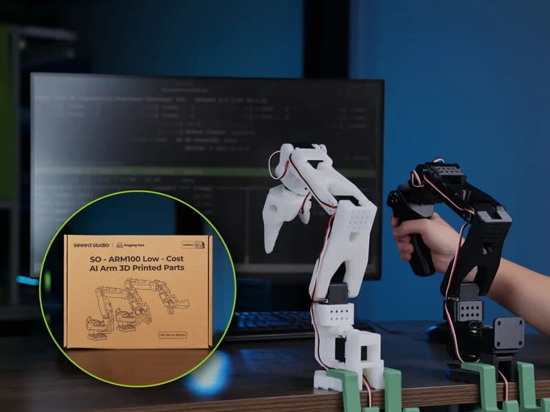 SO-ARM100 Недорогой скелет искусственного интеллекта, напечатанный на 3D-принтере