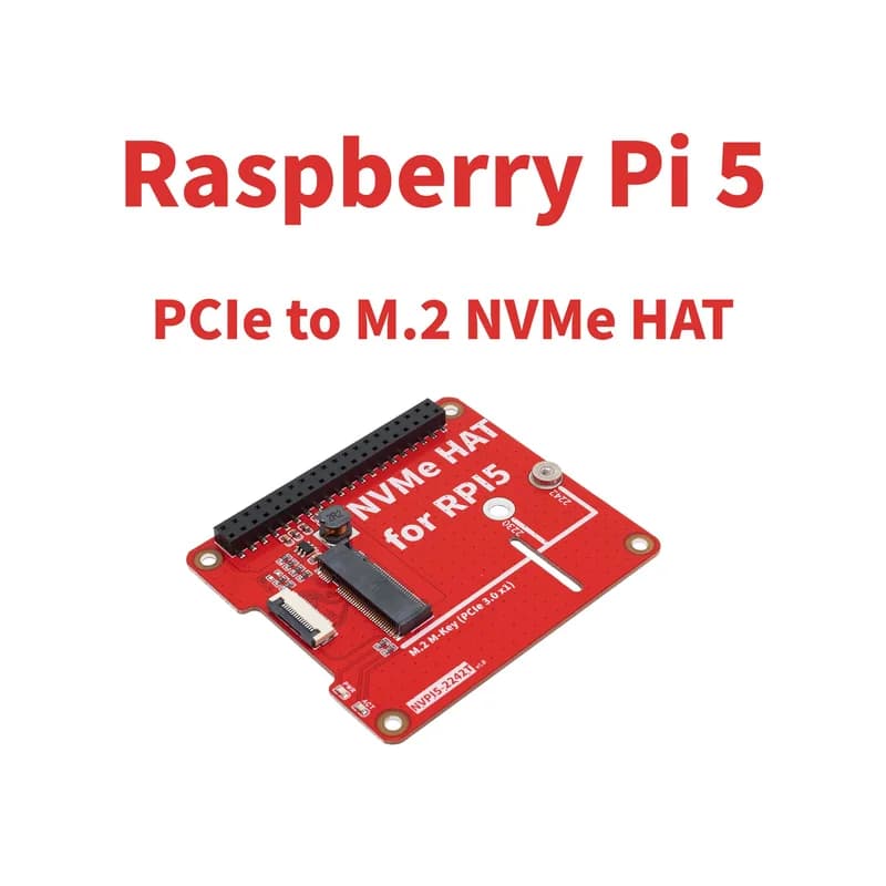 Твердотельный накопитель Raspberry Pi 5 NVME PCIe HAT NVPI5-2242T 2230 2242