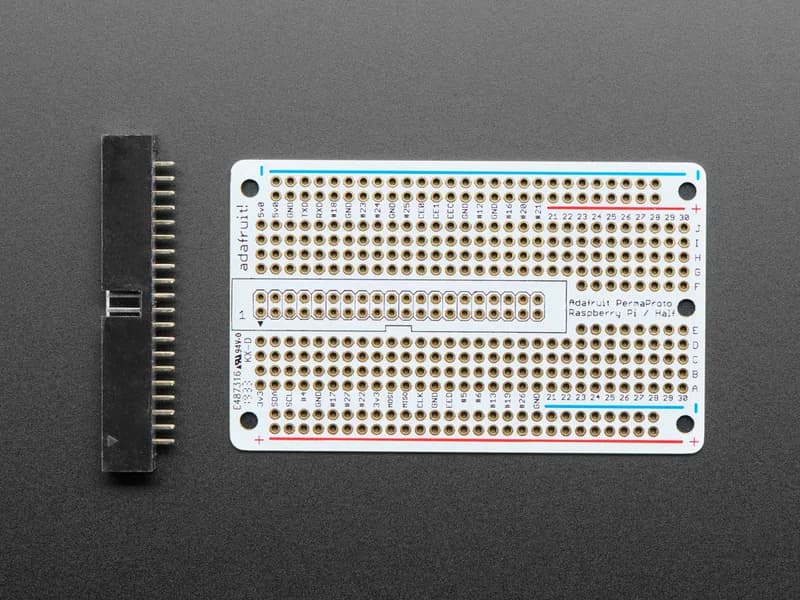 Adafruit Perma-Proto 40-контактный комплект печатной платы половинного размера Raspberry Pi с разъемом 2x20