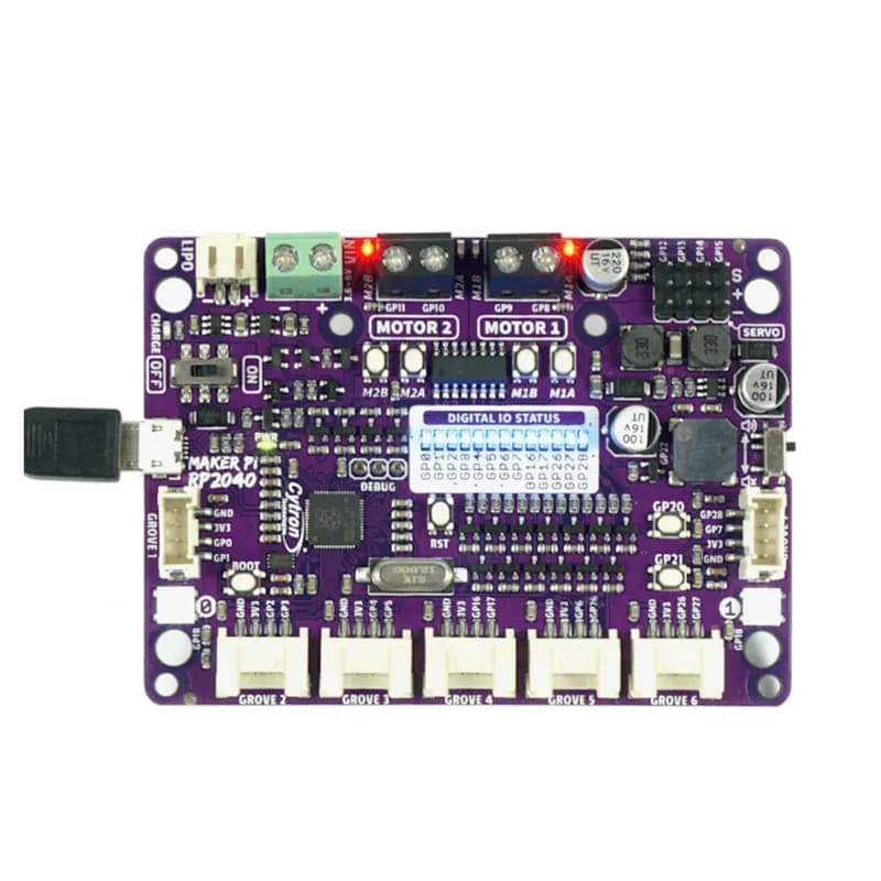 Cytron Maker Pi RP2040 — плата контроллера робототехники с Raspberry Pi