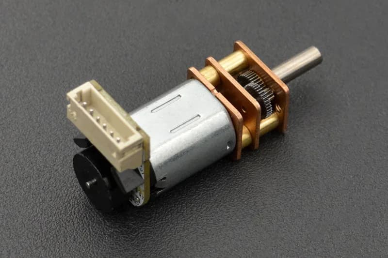 Мотор-редуктор Micro Metal с энкодером - 6 В, 75 об/мин, 210:1