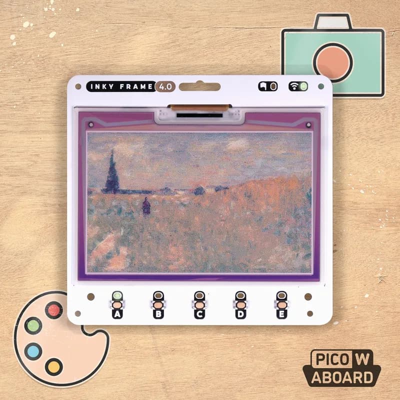 Inky Frame 4,0 дюйма (Pico W на борту)