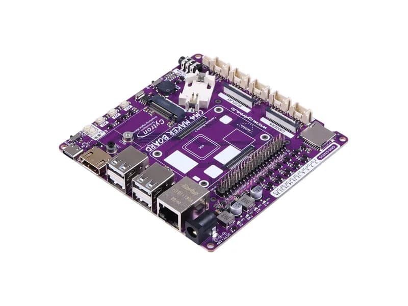 Плата CM4 Maker — Gigabit Ethernet, CSI, дисплей DSI, 5 портов Grove, M.2 Key M, слот для карты microSD, 4-контактный разъем JST-SH