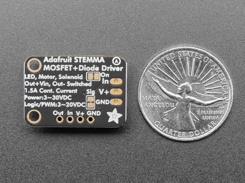 Драйвер Adafruit MOSFET — для двигателей, соленоидов, светодиодов и т. д. STEMMA JST PH 2 мм