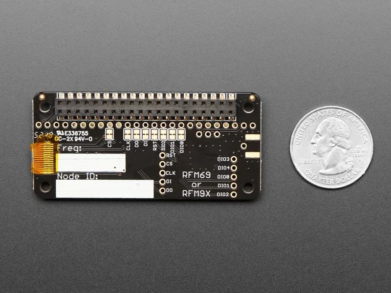 Радиокапот Adafruit LoRa с OLED-экраном — RFM95W @ 915 МГц RadioFruit