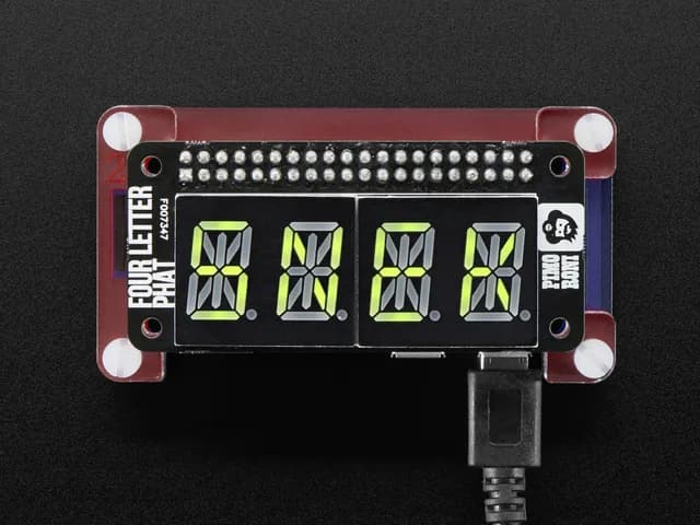 Четырехбуквенный pHAT Pimoroni для Raspberry Pi Zero
