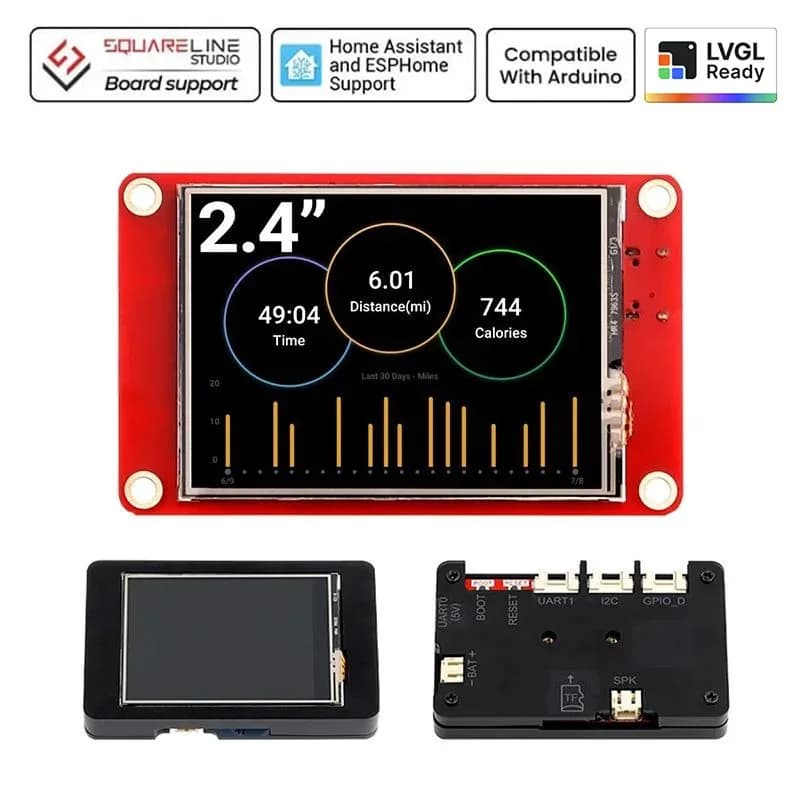 CrowPanel 2,4 дюйма-ESP32 HMI 320x240 SPI TFT сенсорный ЖК-экран, совместимый с Arduino/LVGL/Esphome-Homeassistant/PlatformIO/Micropython