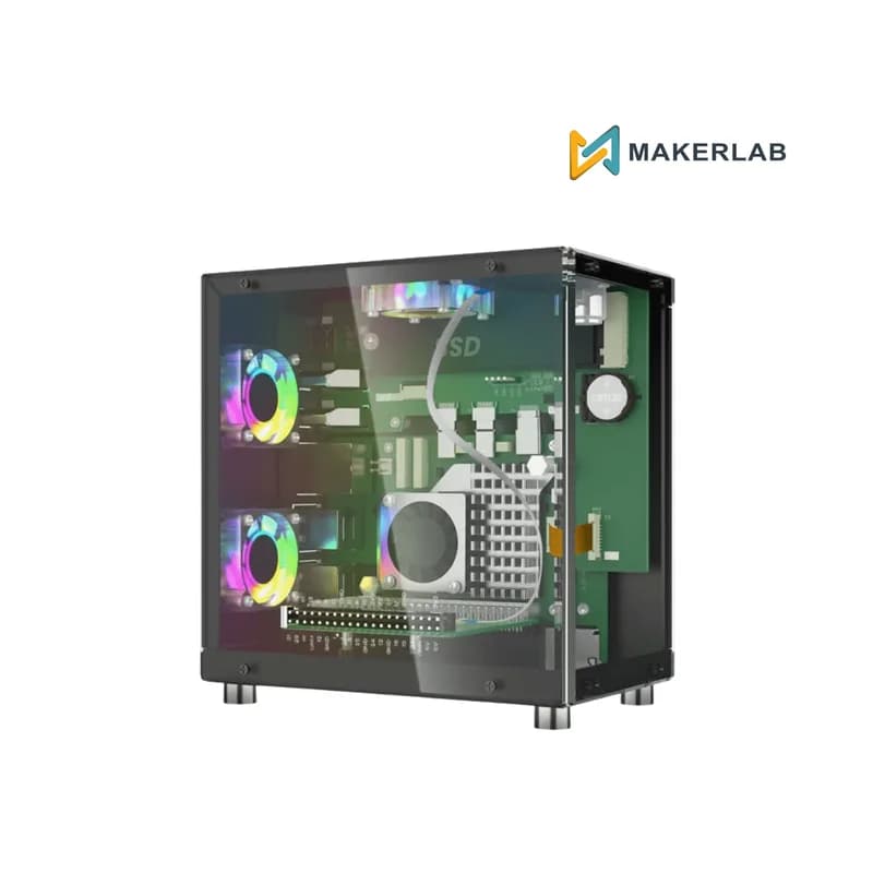 Корпус для мини-ПК Elecrow с 1,3-дюймовым OLED-экраном для Raspberry Pi 5 и чехол Jetson Orin Nano