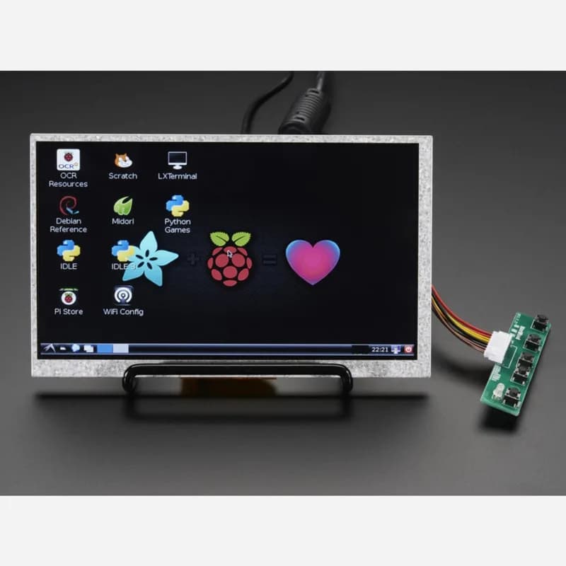HDMI 4 Pi: 7 Дисплей без сенсорного экрана 800x480 - HDMI/VGA/NTSC/PAL