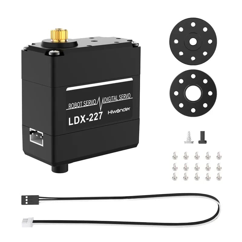 Hiwonder LDX-227 Цифровой сервопривод с цельнометаллическим механизмом и двойным шарикоподшипником для робота (угол управления 270)