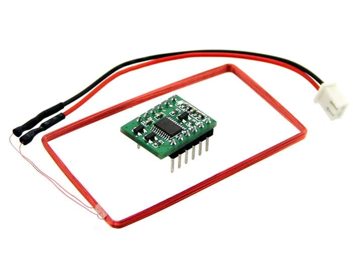 Мини-модуль RFID 125 кГц - внешний порт светодиода и зуммера (расстояние считывания 70 мм)
