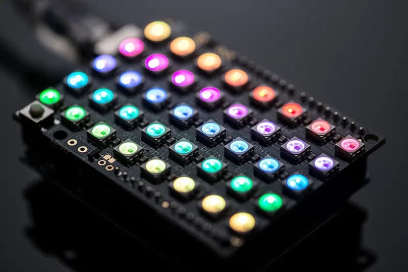Adafruit NeoPixel Shield для Arduino — 40 светодиодных пикселей RGB-матрицы —