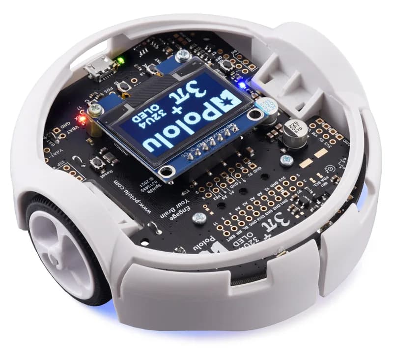 Робот 3pi+ 32U4 OLED — Hyper Edition (двигатели HPCB 15:1), в сборе
