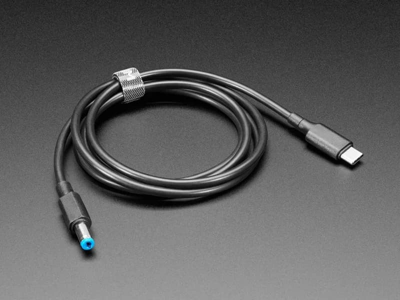 Кабель USB Type C 3.1 PD с цилиндрическим разъемом 5,5 мм — выход 9 В, 5 А — длина 1,2 м с электронной маркировкой