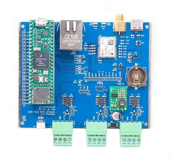 Плата Teensy 4.1 Triple CAN с ETH и u-blox NEO-M8M GNSS