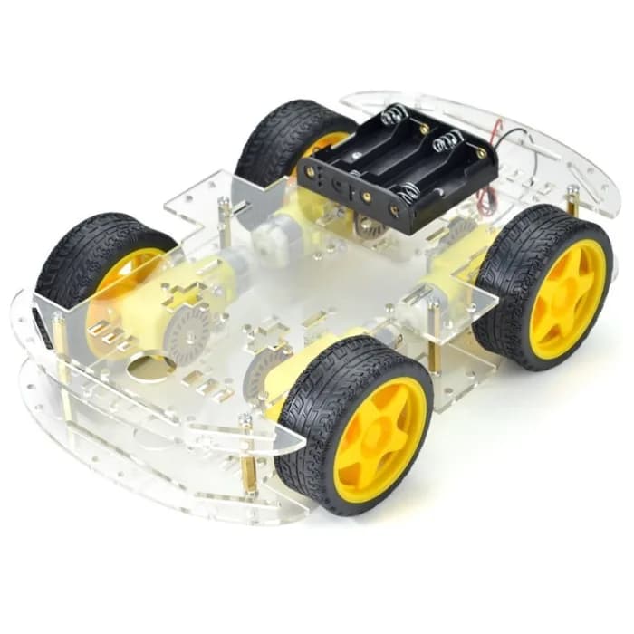 4WD двухслойный комплект пластикового шасси для умного автомобиля своими руками (более длинная версия)