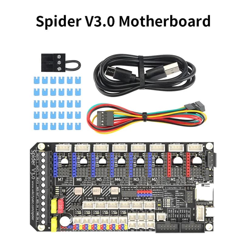 FYSETC Spider V3.0 32-битная материнская плата STM32F446 Поддержка платы управления Klliper/Marlin/RRF с интерфейсом CAN для Voron