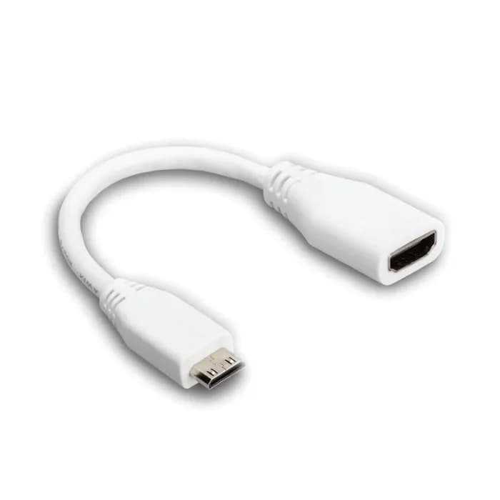 Кабель Raspberry Pi® Mini HDMI C/M — стандартный HDMI A/F, 10 см, белый
