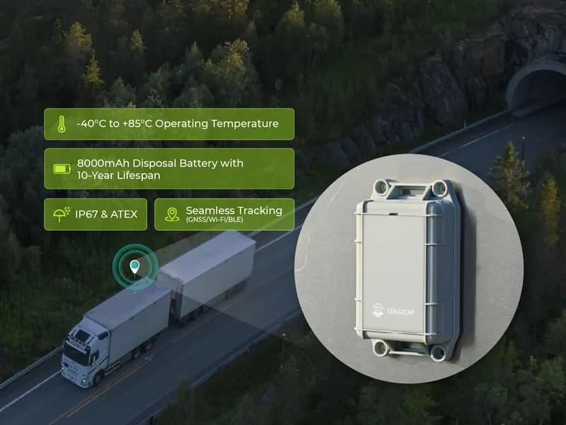 Устройство отслеживания активов SenseCAP T2000-B для внутреннего и наружного позиционирования