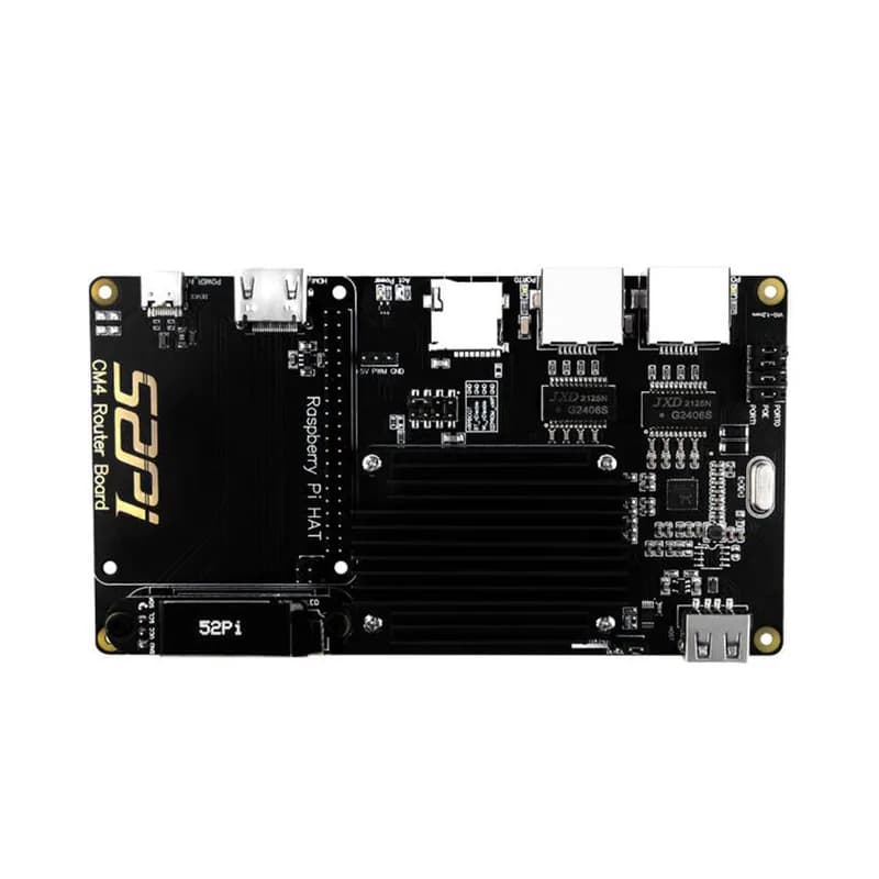 52Pi Плата маршрутизатора для Raspberry Pi CM4/CM5, Pi Compute Module 4 Модуль платы расширения для Raspberry Pi Compute Module 4 Series