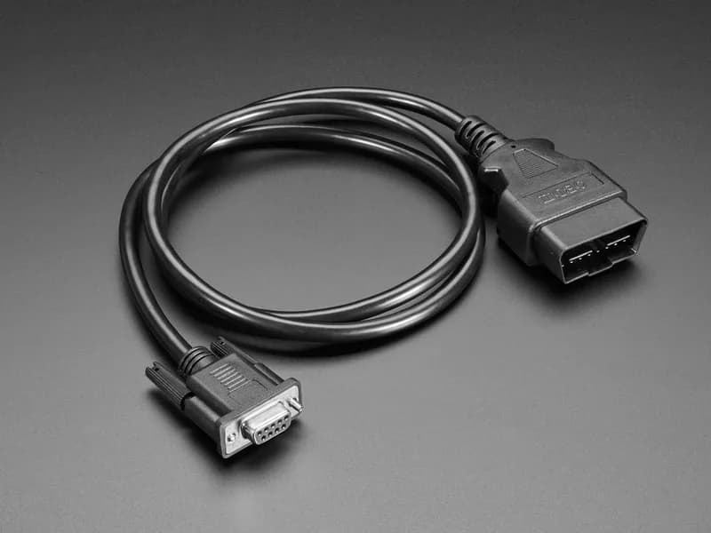 Кабель-адаптер разъема OBD (16-контактный) к разъему DE-9 (DB-9) — длина 1 метр