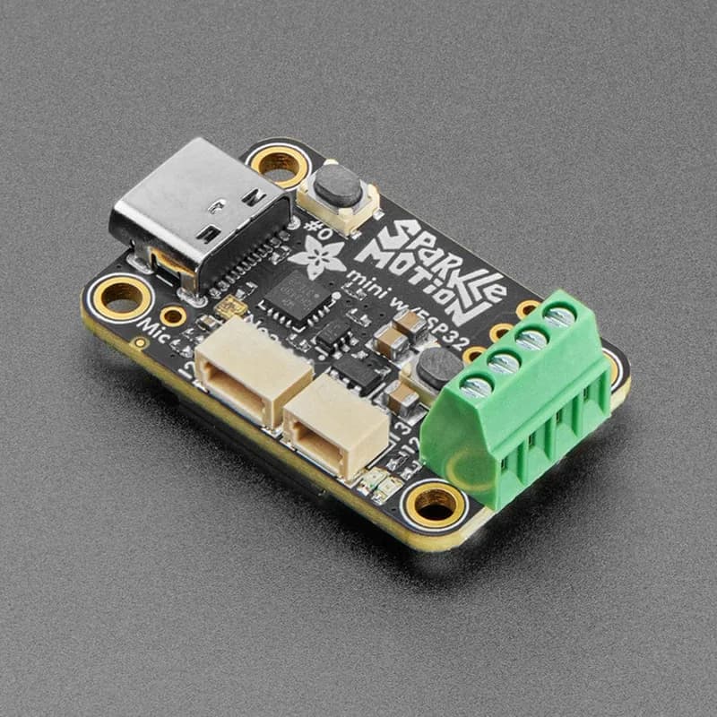 Mini Sparkle Motion с предварительно припаянным клеммным блоком — светодиодный драйвер ESP32 NeoPixel