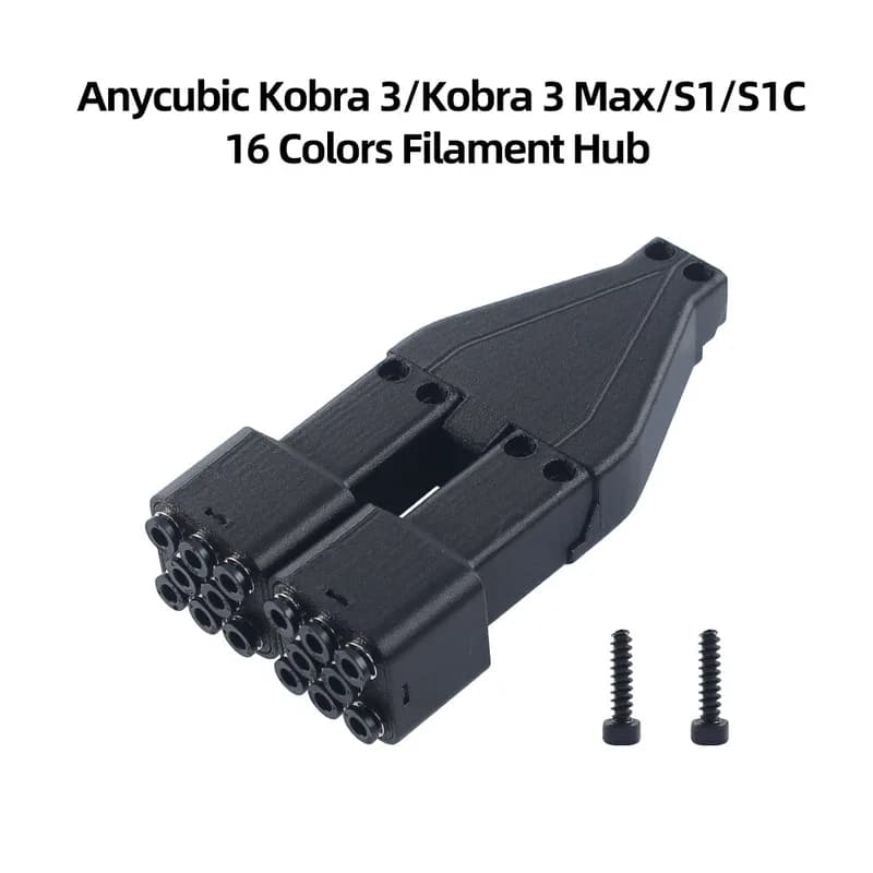 16-цветный концентратор нити для Anycubic Kobra 3 Kobra 3 Max S1 S1C 3D-принтер 16-полосный коллектор схождения нити с винтами
