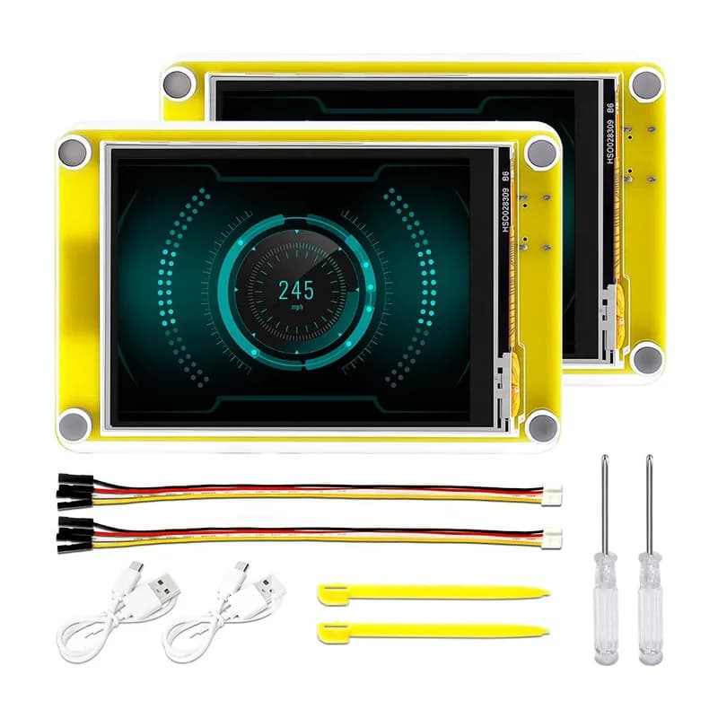 2 PACK 2,8-дюймовый соло-майнер ESP32 с ЖК-дисплеем, соло-майнер криптовалюты с хешрейтом 1000 кГц/с