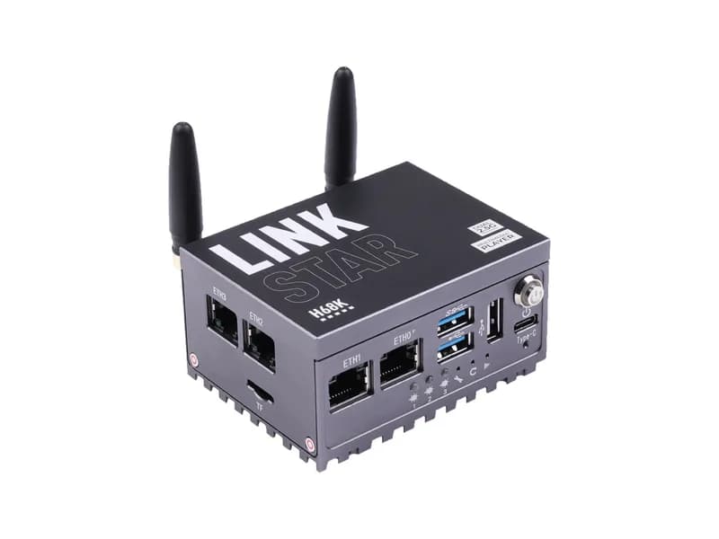 Маршрутизатор LinkStar-H68K-1432 с Wi-Fi 6 и 32 ГБ eMMC, двумя Ethernet-портами 2,5G и двумя Ethernet-портами 1G, выходом 4K, предустановленным Android 11, поддержкой Ubuntu и OpenWRT