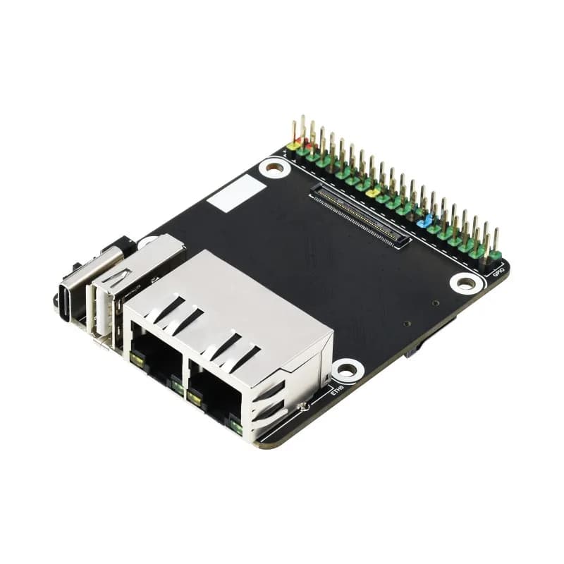 Базовая плата Mini Dual Gigabit Ethernet, предназначенная для вычислительного модуля Raspberry Pi 4