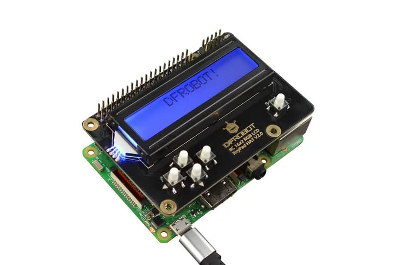 Улучшение Raspberry Pi с помощью ЖК-клавиатуры 2*16 RGB