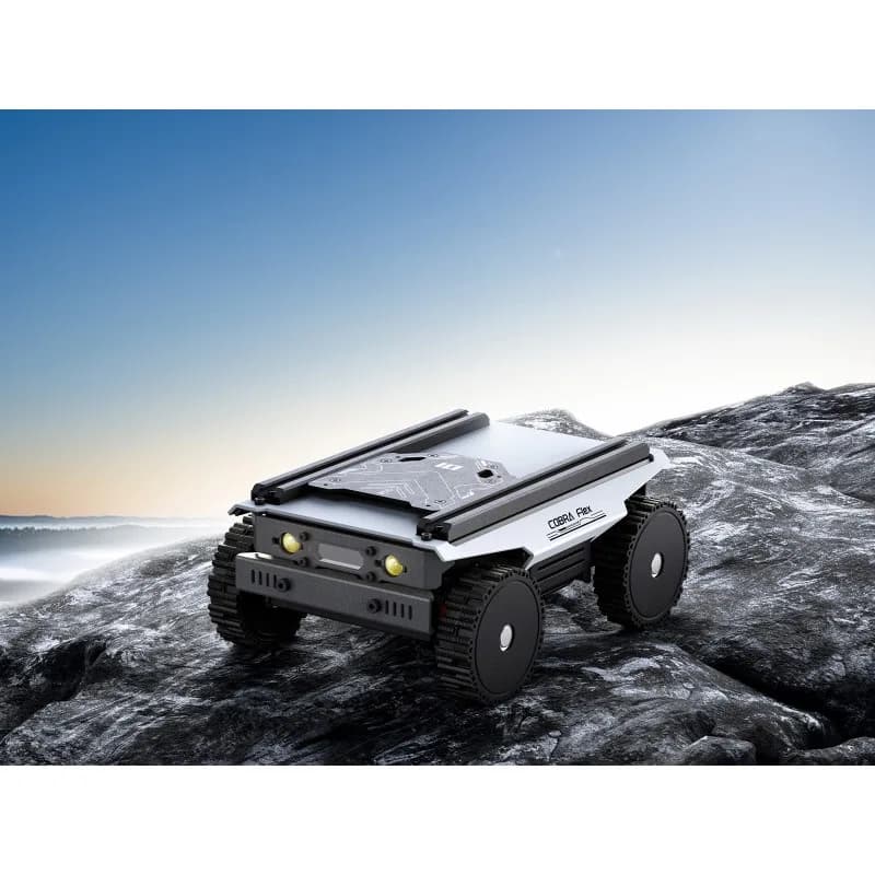 Универсальное модульное шасси с электроприводом Cobra Flex, 4-колесное компактное дифференциальное шасси с полным приводом, мотор-концентраторы, совместимость с несколькими хостами, полностью открытый исходный код