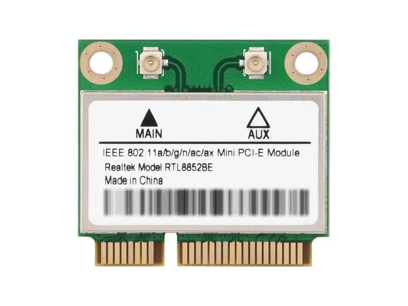 Беспроводная сетевая плата MINIPCIE RTL8852BE, гигабитный двухдиапазонный Wi-Fi 6, стандарт 802.11AX, Bluetooth 5.2